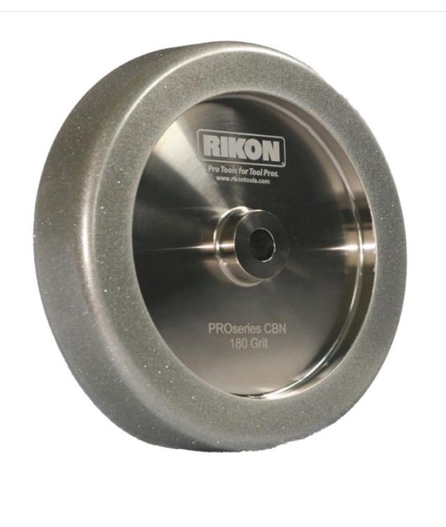 RIKON PRO CBN 8 Inch x 1.25 Inch x 1 Inch Sides 180 Grit Sharpening Wheel, 5/8 Inch Arbor - 82-8180R