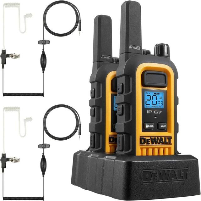 DEWALT Heavy-Duty 1W Walkie Talkie and Headset Bundle 2 Pack - 1DXFRS300-SV1