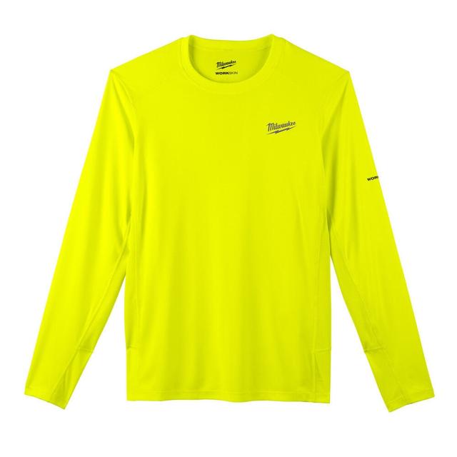 Milwaukee WORKSKIN Lightweight Performance Size Shirt - Long Size Sleeve - HI Vis Yellow Size S - 415HV-S