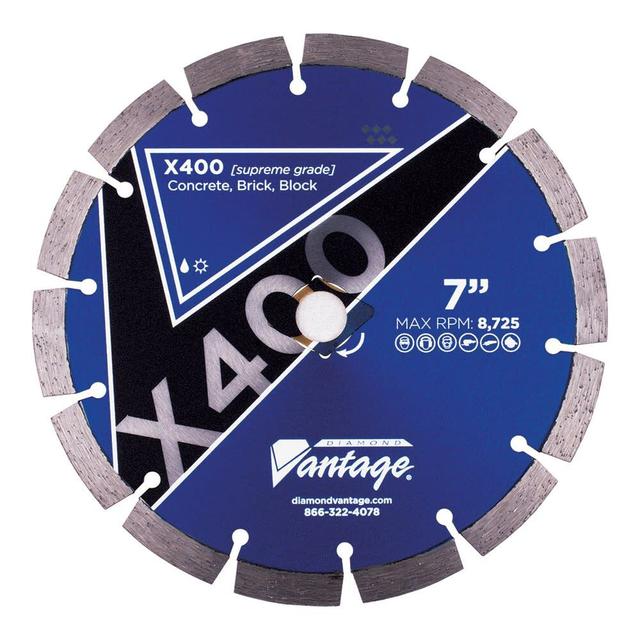 Diamond Vantage 7 Inch Segmented Diamond Supreme Grade General Purpose Blade for Masonry - 0709UDUX4-2