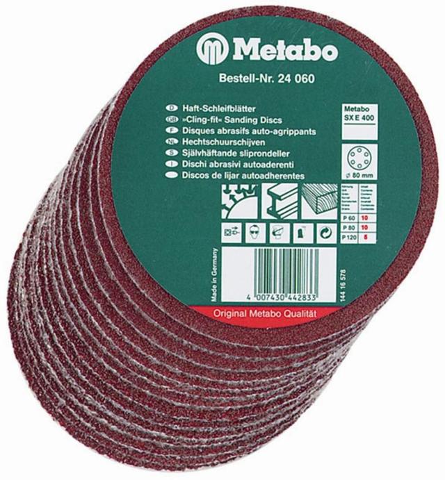 Metabo 3-1/8 In. Sanding Disc P40 25-Pack - 624051000