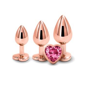 Adam & Eve Rose Gold Pink Heart Anal Training Set