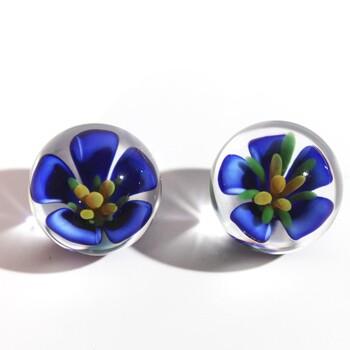 Blue Orchid Glass Kegel Balls