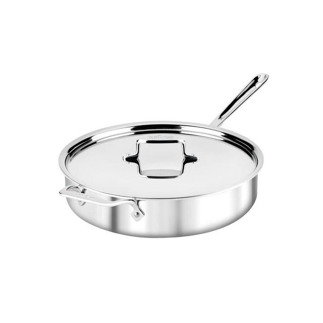 D5 Polished 5-ply Bonded Cookware Sauté Pan 5 quart