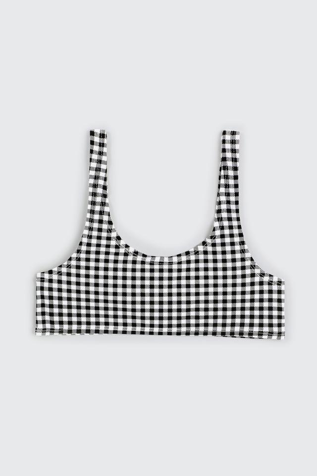 Ardene Kids Printed Bikini Top in Black | Size Large | Polyester/Nylon/Elastane | Microfiber