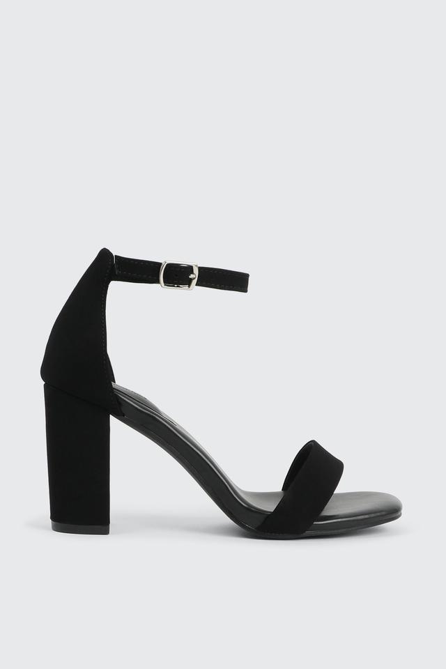 Ardene Faux Suede High Heel Sandals in Black | Size 8 | Eco-Conscious