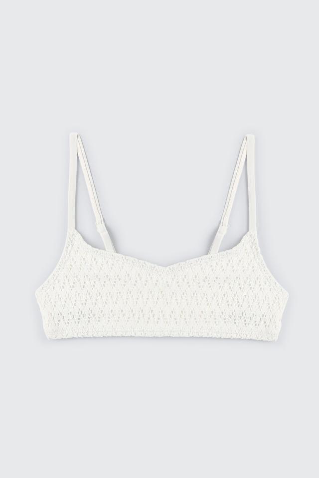 Ardene Kids Crochet Bikini Top in White | Size XL | Polyester/Spandex/Elastane
