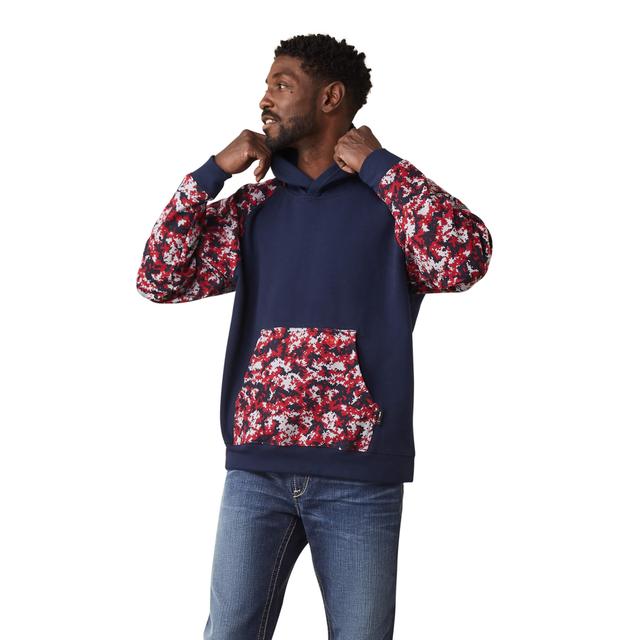 Men's Flame-Resistant DuraStretch Patriot Hoodie in Alloy Patriot, Size: XL-T by Ariat