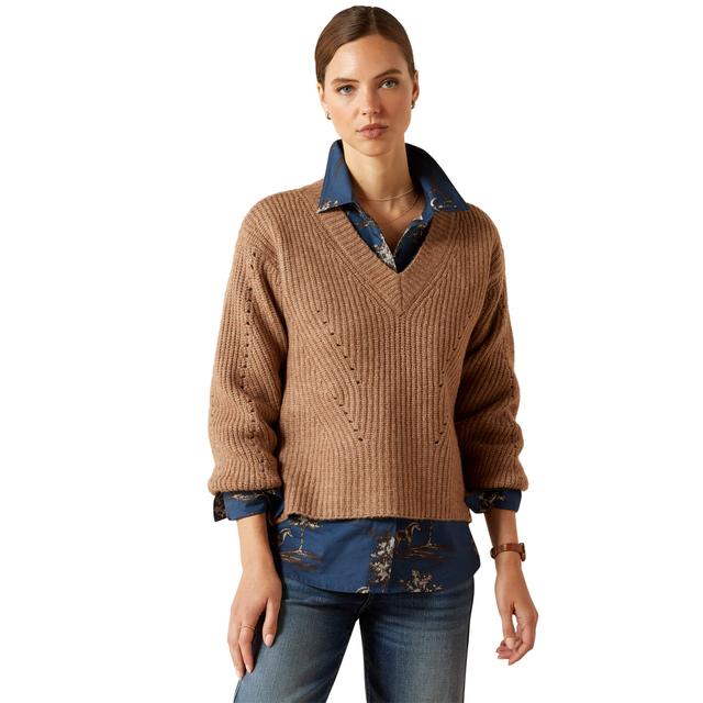 Women's Blaydon Sweater in Woodsmoke Heather, Size: XS by Ariat