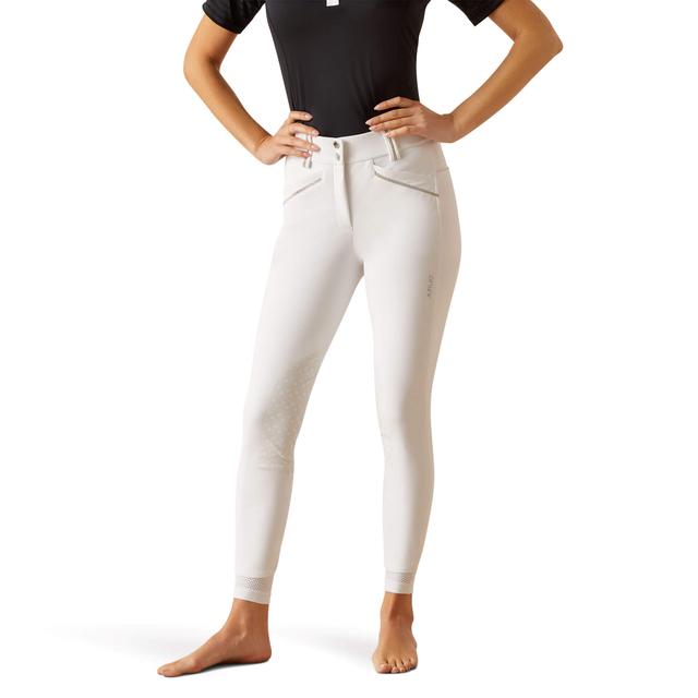 Women's Tri Factor Grace Knee Patch Breech in White, Size: 34 Regular by Ariat