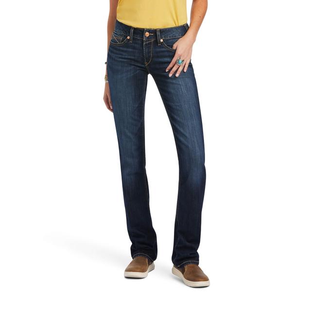 Women's R.E.A.L. Mid Rise Octavia Straight Jeans in Burbank, Size: 32 Regular by Ariat