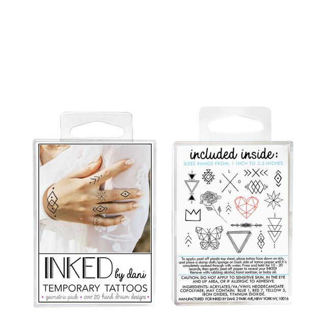 INKED by Dani Geometric Temporary Tattoos Pack