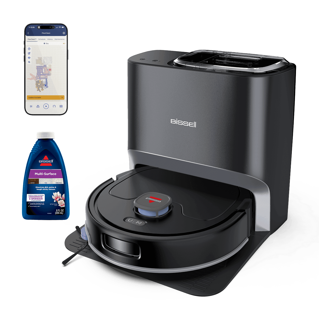 FlexClean 2-in-1 Vac and Mop Robot in Titanium | BISSELL