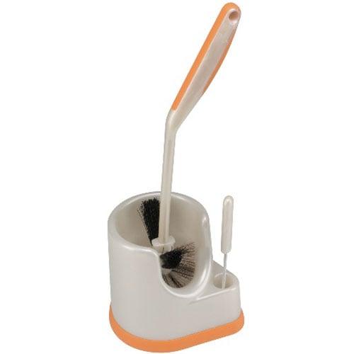 Toilet Brush with Storage Caddy | Orange/White | 1748