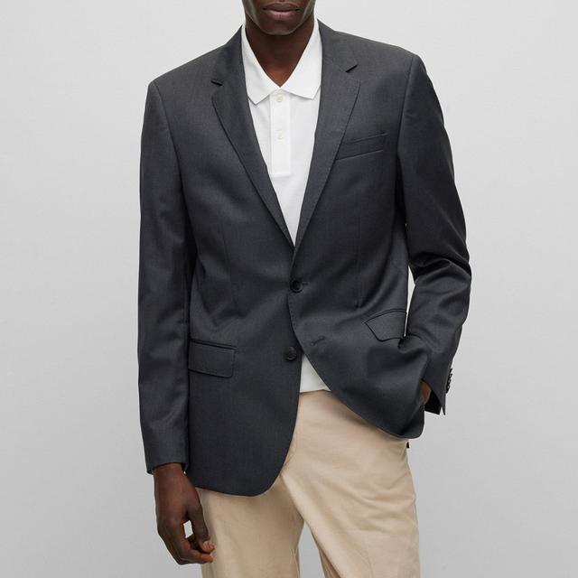 BOSS Dark Grey Hayes Wool Suit Jacket - Size 36