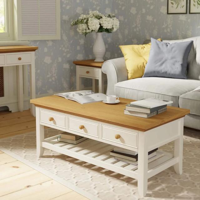 Laura Ashley Oakham Cream 3 Drawer Coffee Table