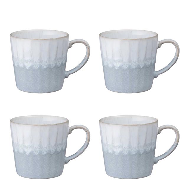 Denby Set of 4 Reactive Light Grey Mugs