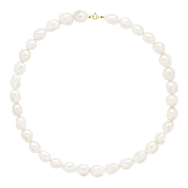 Ateliers Saint Germain Natural White Row Of Real Freshwater Pearls Baroque 6-7 mm Necklace