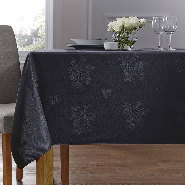 Martex Cezanne 100% Polyester Black Tablecloth - 89 x 89cm - Size One Size