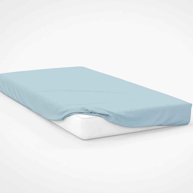 "Belledorm 100% Brushed Cotton King Fitted Sheet 12"" Depth Blue - Size Kingsize"