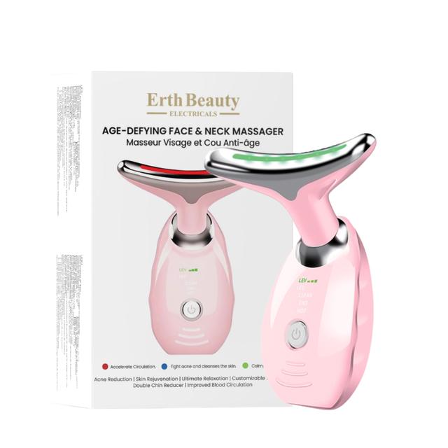 Erth Skin London AGE -Defying Face And Neck Massager In Pink - Size One Size