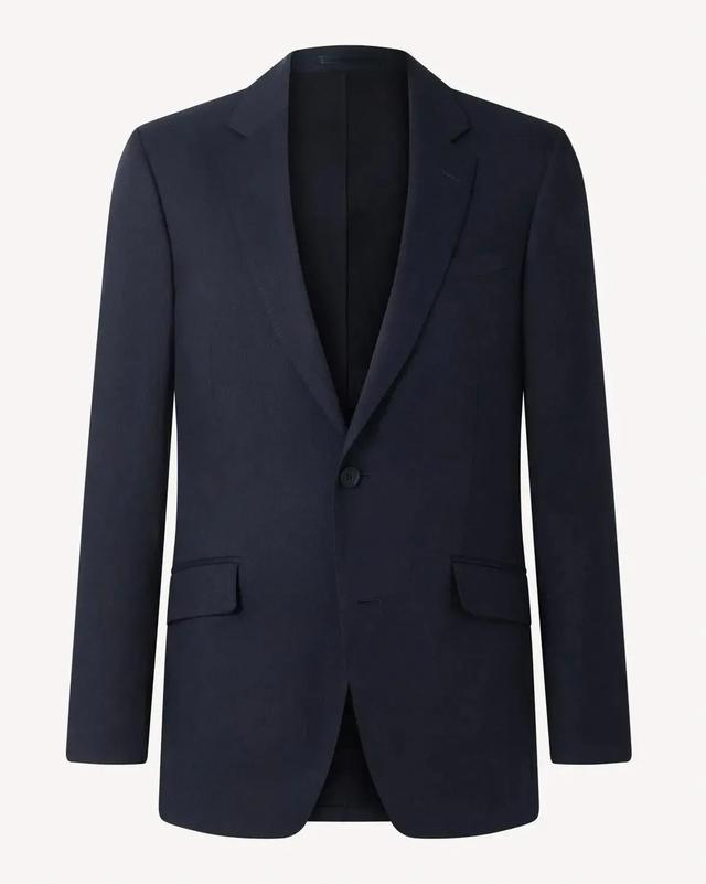 Richard James Richard James Men's Navy Linen-Cotton Savile Row Suit - Size 44