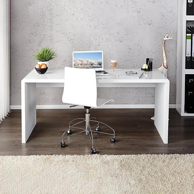 Furniturebox Enzo White High Gloss Desk - Size One Size