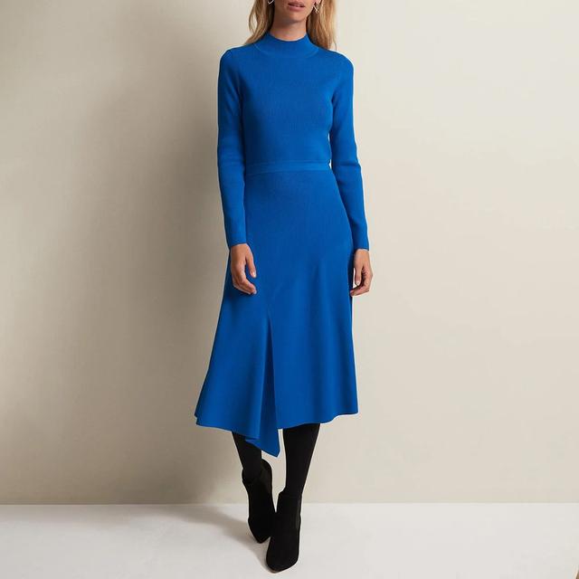 Phase Eight Bright Blue Bella Fit and Flare Dress - Size 10