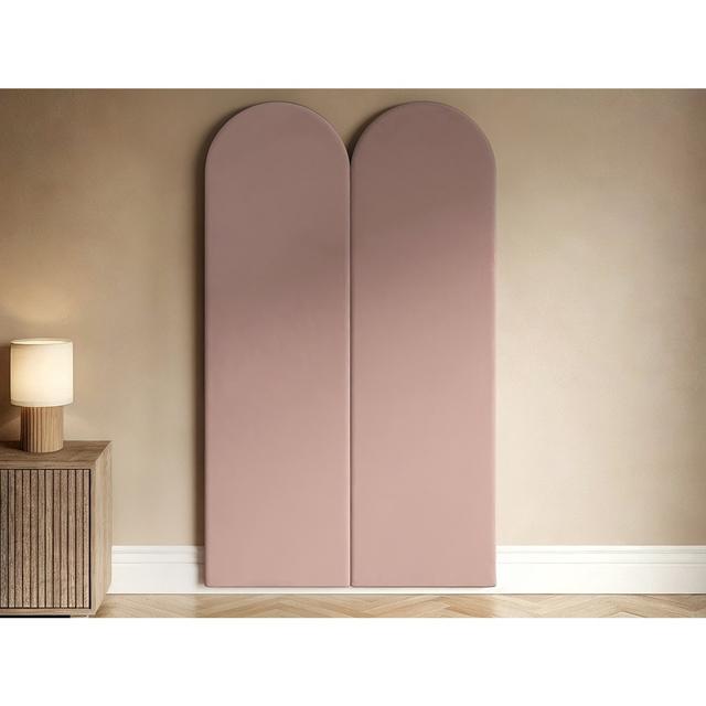 Solace+Co Cirrus Headboard Panel Pink Velvet 2 Pack