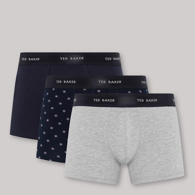 Ted Baker Grey/Navy 3-Pack Trunks - Size L