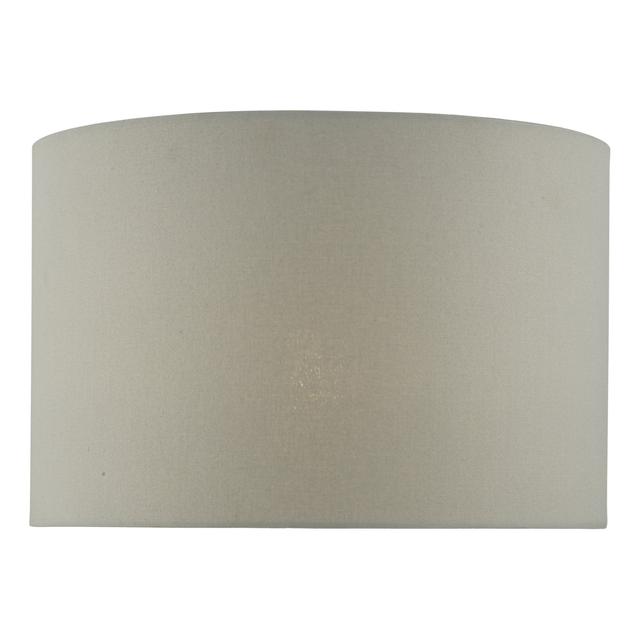 Dar Lighting Cassandra Grey Cotton Drum Shade 40cm