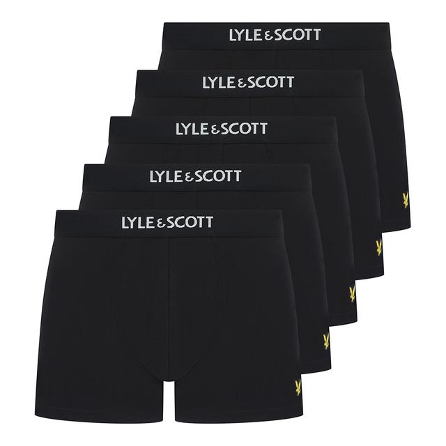 Lyle & Scott Henrick Black 5 Pack Boxers - Size L