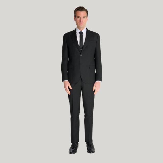 Harry Brown Raffi Three Piece Slim Fit Suit in Black - Size 40R