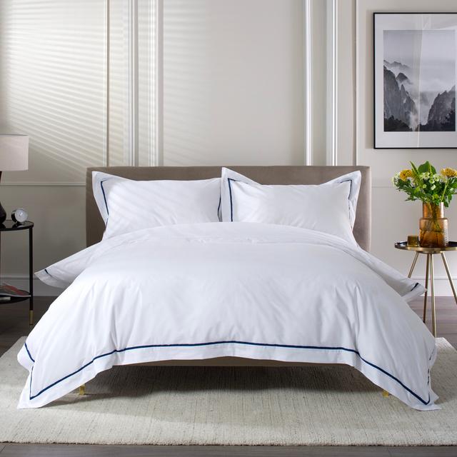 The Lyndon Company Hampstead Duvet Set Blue - Size Kingsize