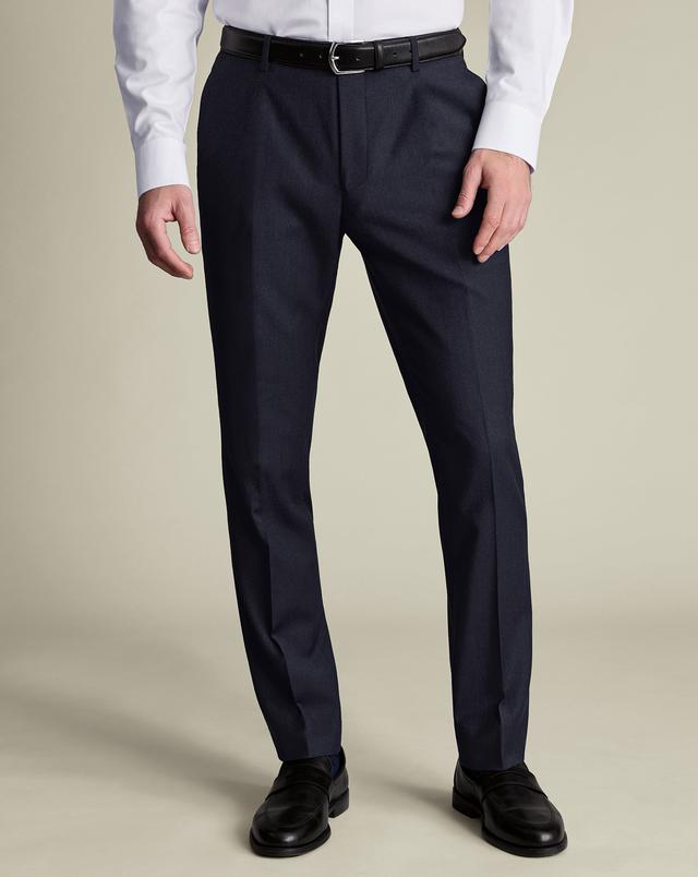 Men's Charles Tyrwhitt Italian Flannel Suit Trousers - Navy Blue Size 30/32 Wool