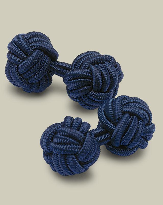 Men's Charles Tyrwhitt Knot Cufflinks - Indigo Blue Viscose/Elastane