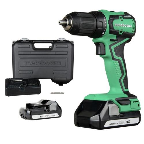 Metabo HPT 18V MultiVolt Brushless Sub-Compact Lithium-Ion Cordless Drill Driver Kit with 2 Batteries (2 Ah)