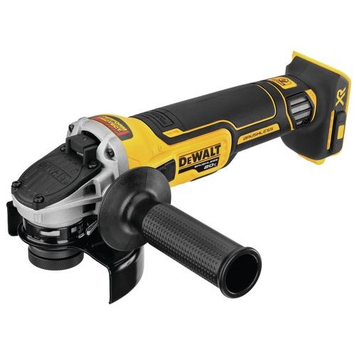 Dewalt 20V MAX XR Brushless Lithium-Ion 4.5 in. Cordless Slide Switch Small Angle Grinder with Kickback Brake (Tool Only)
