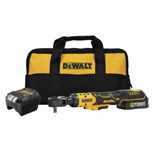 Dewalt 20V MAX ATOMIC Lithium-Ion Brushless 1/2 in. Cordless Ratchet Kit with POWERSTACK (1.7 Ah)