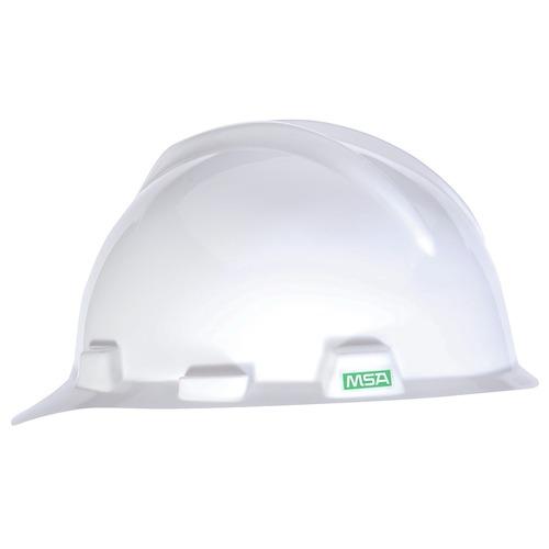 MSA V-Gard Slotted Cap with 1-Touch Suspension - White