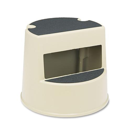 Rubbermaid Commercial FG252300BEIG 13-1/2 in. 350 lbs. Capacity Rolling Step Stool with Retractable Casters - Beige