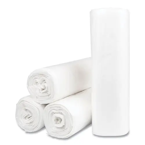 Inteplast Group VALH3037N10 High-Density 30 Gallon 30 in. x 36 in. Commercial Can Liners - Natural (500/Carton)
