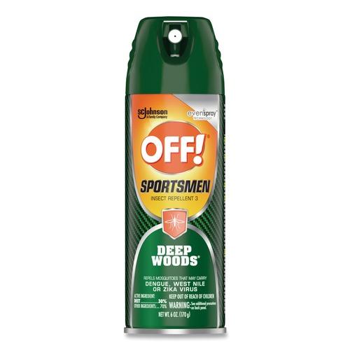 OFF! 334684 Deep Woods Sportsmen 6-Ounce Insect Repellant Aerosol Spray (12/Carton)