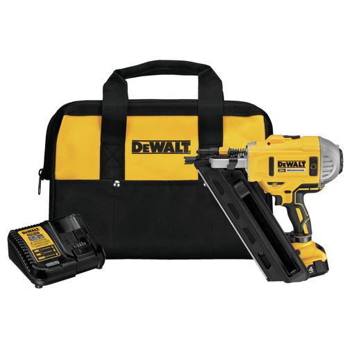 Factory Reconditioned Dewalt 20V MAX XR Dual Speed Lithium-Ion 30 Degrees Cordless Paper Collated Framing Nailer Kit (4 Ah) - DCN692M1R