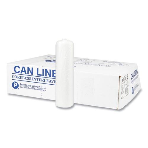 Inteplast Group S303708N High Density 30 gal. 8 Microns 30 in. x 37 in. Interleaved Commercial Can Liners - Clear (500/Carton)