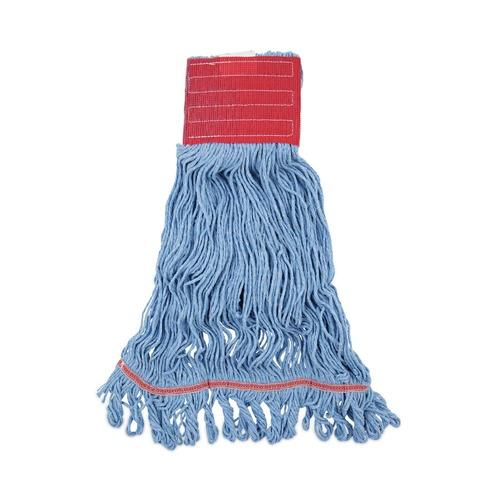 Boardwalk Pro Loop Web/Tailband Mop Head - Large, Blue (1-Dozen) - BWK1800LBDZ