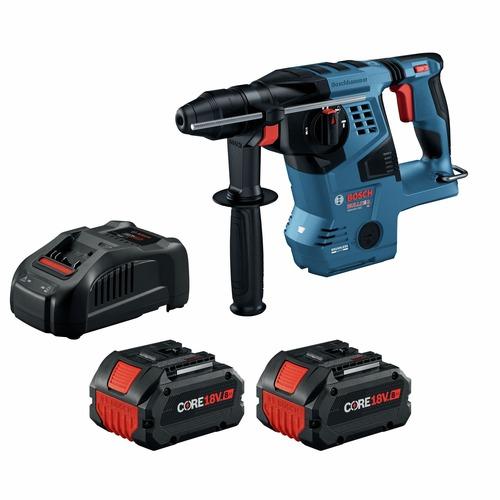 Factory Reconditioned Bosch GBH18V-28CK28-RT 18V Brushless Connected-Ready SDS-Plus Bulldog Lithium-Ion 1-1/8 in. Cordless Rotary Hammer Kit with 2 Batteries (8 Ah)