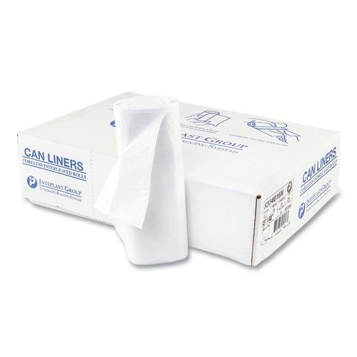 Inteplast Group S334016N 33 in. x 40 in. 16 mic 33 Gallon High-Density Commercial Can Liners - Clear (250/Carton)