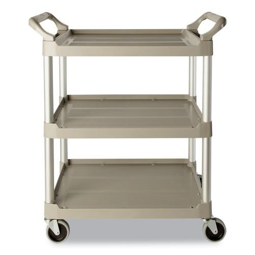 Rubbermaid Commercial FG342488OWHT 200 lbs. Capacity 3 Shelf Service Cart - Off White