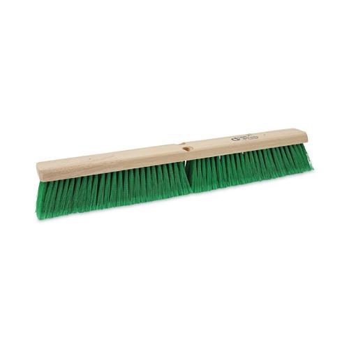 Boardwalk 3 in. Green Flagged Recycled PET Plastic Bristles 24 in. Brush Floor Broom Head - BWK20724